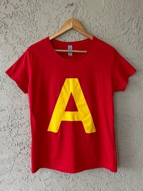 Alvin Chipmunks Red Yellow A Graphic T-Shirt